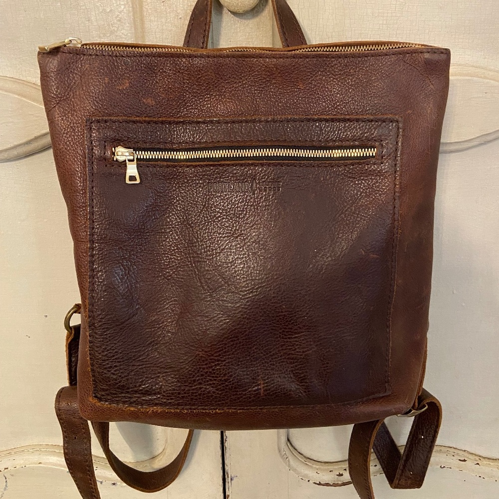 Portland Leather Backpack Tote